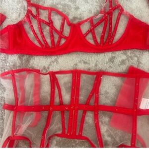 Elegant Red Lingerie Set